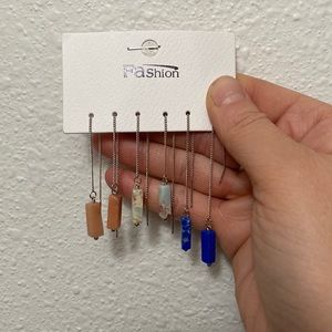 3 pack of Stone Earrings